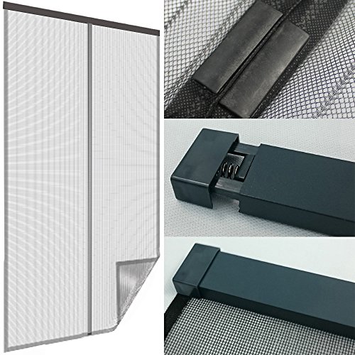 DILUMA Insektenschutz Lamellen Klemmvorhang 100 x 220 cm mit ALU Klemmleiste und Magnetverschluss Fliegengitter Türvorhang Lamellen aus Polyester DILUMA Insektenschutz Lamellen Klemmvorhang 100 x 220 cm mit ALU Klemmleiste und Magnetverschluss Fliegengitter Türvorhang Lamellen aus Polyester von DILUMA