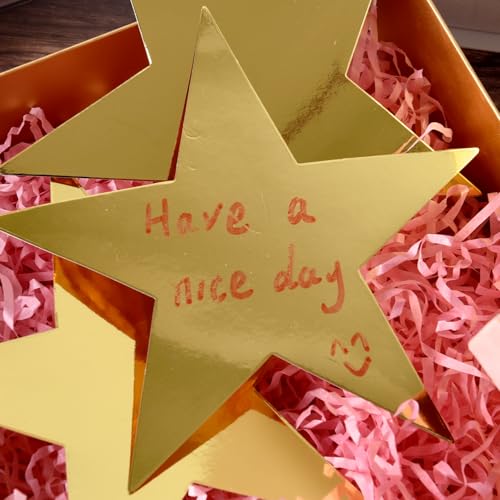 30 Stück große goldene Sterne, 15,2 cm, goldfarbene Sternausschnitte, doppelt bedruckte Sterne, Papier, Glitzerstern, Konfetti-Ausschnitte für Hochzeit, Party, Weihnachten, Klassenzimmer, Pinnwand 30 Stück große goldene Sterne, 15,2 cm, goldfarbene Sternausschnitte, doppelt bedruckte Sterne, Papier, Glitzerstern, Konfetti-Ausschnitte für Hochzeit, Party, Weihnachten, Klassenzimmer, Pinnwand von DILUSILK