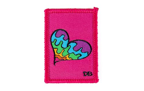 DIME BAGS Austauschbare Aufnäher, Klettverschluss-Patches für Rucksäcke, Mützen, Jacken und Dime-Taschen (Ellie Paisley Heart) von DIME BAGS