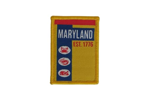 DIME BAGS Austauschbare Flicken, Klettverschluss-Patches für Rucksäcke, Mützen, Jacken und Dime-Taschen (Bundesstaat – Maryland) von DIME BAGS