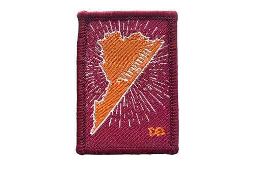 DIME BAGS Austauschbare Flicken, Klettverschluss-Patches für Rucksäcke, Mützen, Jacken und Dime-Taschen (Bundesstaat Virginia) von DIME BAGS