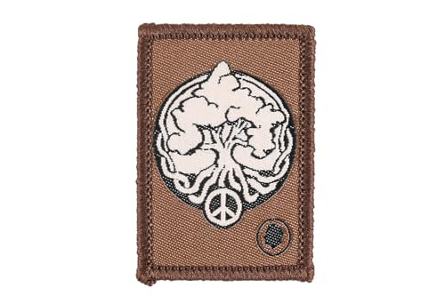 DIME BAGS Austauschbare Flicken, Klettverschluss-Patches für Rucksäcke, Mützen, Jacken und Dime-Taschen (Friedensbaum) von DIME BAGS