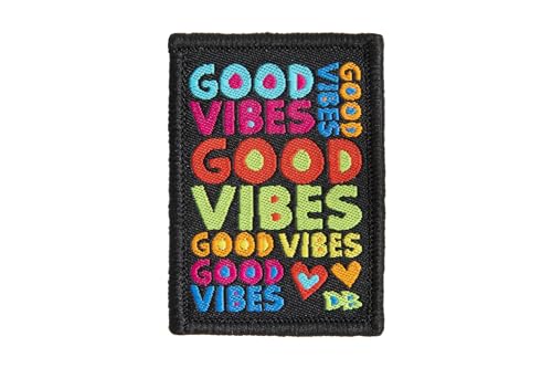 DIME BAGS Austauschbare Flicken, Klettverschluss-Patches für Rucksäcke, Mützen, Jacken und Dime-Taschen (Good Vibes) von DIME BAGS