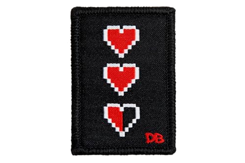 DIME BAGS Austauschbare Flicken, Klettverschluss-Patches für Rucksäcke, Mützen, Jacken und Dime-Taschen (Pixel Hearts) von DIME BAGS