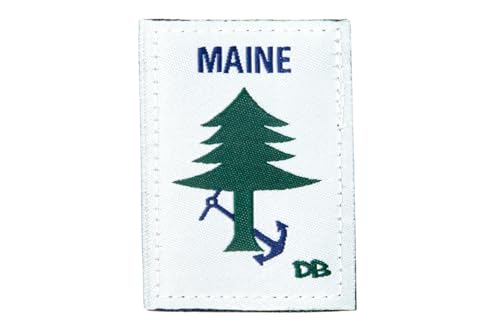 DIME BAGS Austauschbare Flicken, Klettverschluss-Patches für Rucksäcke, Mützen, Jacken und Dime-Taschen (Staat – Maine) von DIME BAGS