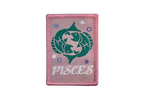 DIME BAGS Austauschbare Flicken, Klettverschluss-Patches für Rucksäcke, Mützen, Jacken und Dime-Taschen (Sternzeichen – Fische) von DIME BAGS