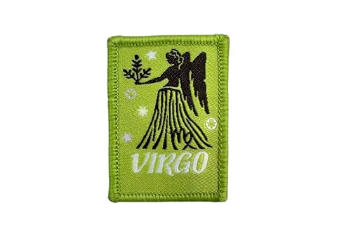 DIME BAGS Austauschbare Flicken, Klettverschluss-Patches für Rucksäcke, Mützen, Jacken und Dime-Taschen (Sternzeichen – Jungfrau) von DIME BAGS