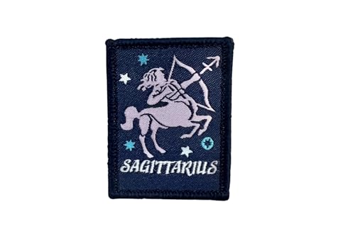 DIME BAGS Austauschbare Flicken, Klettverschluss-Patches für Rucksäcke, Mützen, Jacken und Dime-Taschen (Sternzeichen – Schütze) von DIME BAGS