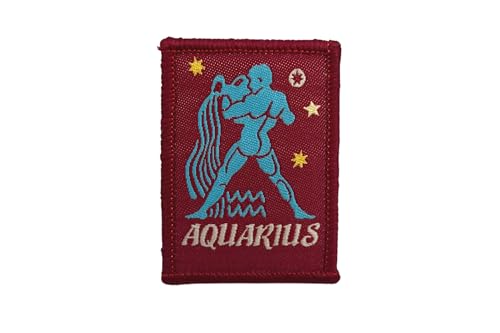 DIME BAGS Austauschbare Flicken, Klettverschluss-Patches für Rucksäcke, Mützen, Jacken und Dime-Taschen (Sternzeichen – Wassermann) von DIME BAGS