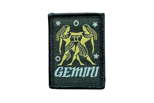 DIME BAGS Austauschbare Flicken, Klettverschluss-Patches für Rucksäcke, Mützen, Jacken und Dime-Taschen (Sternzeichen – Zwillinge) von DIME BAGS