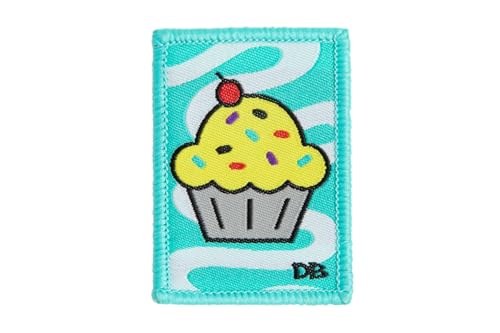 DIME BAGS Austauschbare Flicken | Klettverschluss-Patches für Rucksäcke, Mützen, Jacken und Dime-Taschen (Cupcake) von DIME BAGS