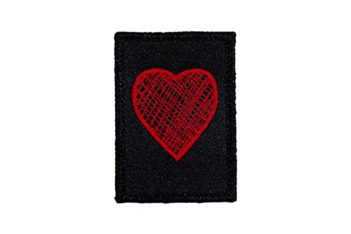 DIME BAGS Austauschbare Flicken | Klettverschluss-Patches für Rucksäcke, Mützen, Jacken und Dime-Taschen (Herz) von DIME BAGS