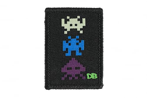 DIME BAGS Austauschbare Flicken | Klettverschluss-Patches für Rucksäcke, Mützen, Jacken und Dime-Taschen (Pixel Aliens) von DIME BAGS
