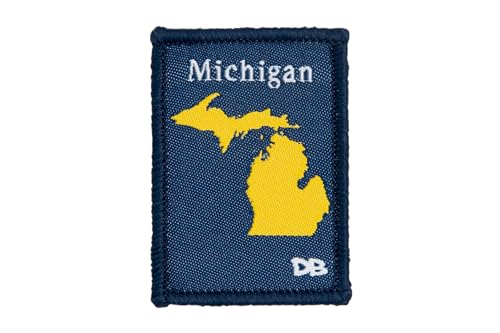 DIME BAGS Austauschbare Flicken | Klettverschluss-Patches für Rucksäcke, Mützen, Jacken und Dime-Taschen (Staat – Michigan) von DIME BAGS