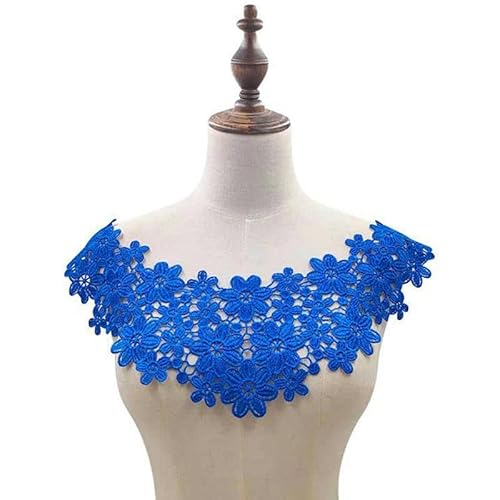 Bestickter Blumen-Ausschnitt, Halsband, 1 Stück, 3D-Stickerei, Spitzenstoff, kleine Blume, Spitze, Nähapplikation, Halsband, Bekleidungszubehör, Scrapbooking, 2 - 1 Stück (Antik-Zink) von DIMEIYAN