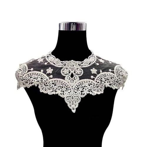 Bestickter Blumen-Halsausschnitt, Hals-Kragenbesatz, 1 Stück, 3D-Stickerei, Spitzenstoff, kleine Blumenspitze, Nähapplikation, Halsband, Bekleidungszubehör, Scrapbooking, 3-1 Stück (3) von DIMEIYAN