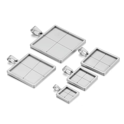 DIMEIYAN Lünette Rohlinge Tabletts Anhänger, 5 Stück, Basis 10/15/20/25/30 mm, Edelstahl-Anhänger, Charm, Basisfassung, Cabochon, Kamee, Tablett, Lünette, blanko für Schmuckherstellung (Stahl, 20 mm) DIMEIYAN Lünette Rohlinge Tabletts Anhänger, 5 Stück, Basis 10/15/20/25/30 mm, Edelstahl-Anhänger, Charm, Basisfassung, Cabochon, Kamee, Tablett, Lünette, blanko für Schmuckherstellung (Stahl, 20 mm) von DIMEIYAN