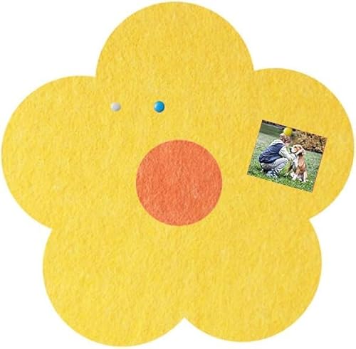 Filz-Korkplatte, Filz-Pinnwand, Filztafelfliesen, selbstklebend, Memotafeln, Wandaufkleber, Mini-Pinnwand for Heim- und Bürodekoration(Geel) von DIMEIYAN