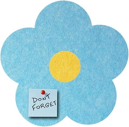 Filz-Korkplatte, Filz-Pinnwand, Filztafelfliesen, selbstklebend, Memotafeln, Wandaufkleber, Mini-Pinnwand for Heim- und Bürodekoration(Lake Blue) von DIMEIYAN
