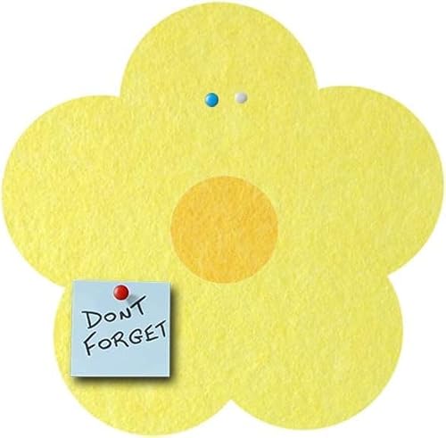 Filz-Korkplatte, Filz-Pinnwand, Filztafelfliesen, selbstklebend, Memotafeln, Wandaufkleber, Mini-Pinnwand for Heim- und Bürodekoration(Lemon Yellow) von DIMEIYAN