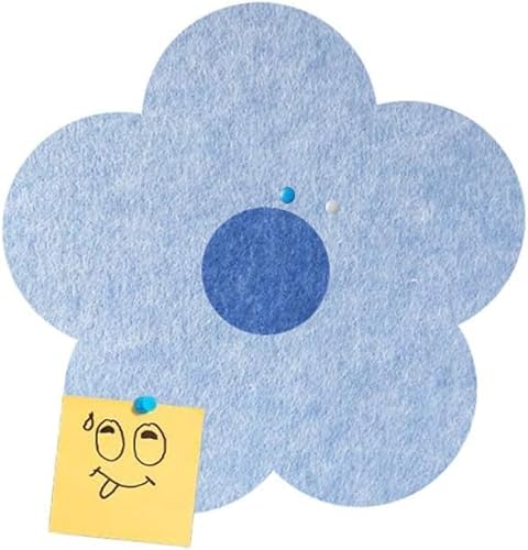 Filz-Korkplatte, Filz-Pinnwand, Filztafelfliesen, selbstklebend, Memotafeln, Wandaufkleber, Mini-Pinnwand for Heim- und Bürodekoration(Light Blue) von DIMEIYAN