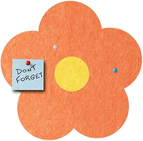 Filz-Korkplatte, Filz-Pinnwand, Filztafelfliesen, selbstklebend, Memotafeln, Wandaufkleber, Mini-Pinnwand for Heim- und Bürodekoration(Oranje) von DIMEIYAN