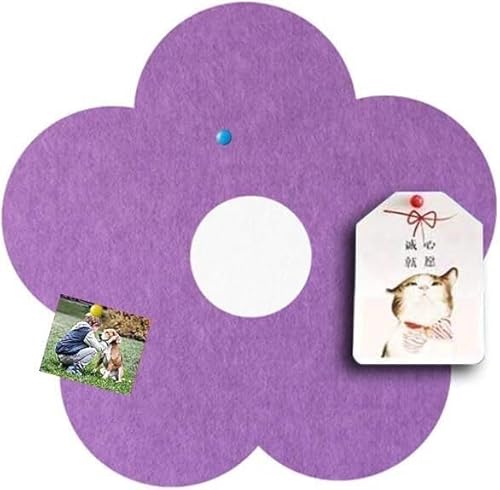 Filz-Korkplatte, Filz-Pinnwand, Filztafelfliesen, selbstklebend, Memotafeln, Wandaufkleber, Mini-Pinnwand for Heim- und Bürodekoration(Purple) von DIMEIYAN