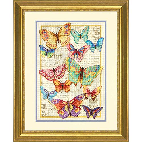 Dimensions Kreuzstich Schmetterling Schönheit Gold: Counted Cross Stitch: Butterfly Beauty, Aida, 25.4 x 35.5cm von Dimensions