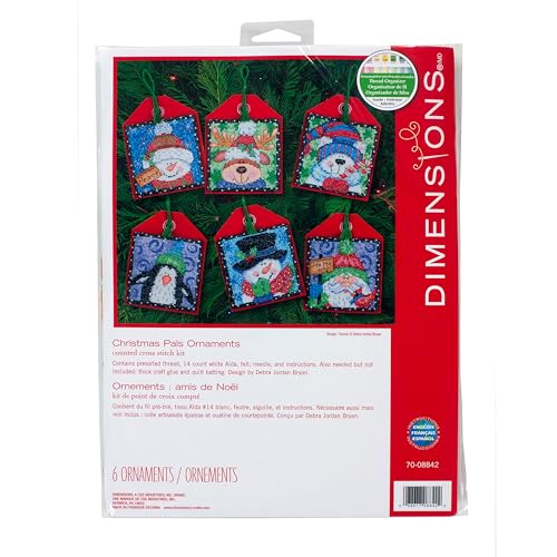 Dimensions Gezählter Kreuzstick Set, Pack of 6, Christmas Pals von Dimensions