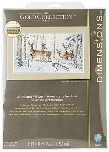 Dimensions Gezählter Kreuzstick Set, Woodland Winter von Dimensions