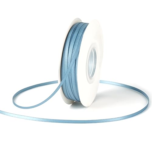 DINDOSAL Dünnes, staubblaues Band, dünnes Band, 0,3 cm, antikes blaues Seidenband, blaues Band für Hochzeitsdekoration, dünnes Band zum Basteln, Aufhängen, Weihnachtsschmuck – 91 m DINDOSAL Dünnes, staubblaues Band, dünnes Band, 0,3 cm, antikes blaues Seidenband, blaues Band für Hochzeitsdekoration, dünnes Band zum Basteln, Aufhängen, Weihnachtsschmuck – 91 m von DINDOSAL