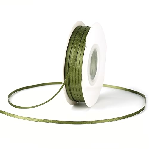 DINDOSAL Dünnes Moosband, dünnes Band, 0,3 cm, olivgrün, Seidenband, Moossatband für Hochzeitsdekoration, dünnes Band zum Basteln, Hängeetiketten, Weihnachtsschmuck – 91 m DINDOSAL Dünnes Moosband, dünnes Band, 0,3 cm, olivgrün, Seidenband, Moossatband für Hochzeitsdekoration, dünnes Band zum Basteln, Hängeetiketten, Weihnachtsschmuck – 91 m von DINDOSAL
