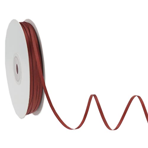 DINDOSAL Dünnes Rostband, dünnes Band, 1/8 Zoll Rostseideband, doppelseitiges Satinband, dünnes Band zum Basteln, Aufhängen, Weihnachtsbaumschmuck, 91 m DINDOSAL Dünnes Rostband, dünnes Band, 1/8 Zoll Rostseideband, doppelseitiges Satinband, dünnes Band zum Basteln, Aufhängen, Weihnachtsbaumschmuck, 91 m von DINDOSAL