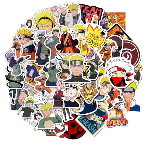 DINGFENG 100 Stück Naruto Sticker, Anime Sticker, Aufkleber Sticker Set für Auto Laptop Motorrad Skateboard Fahrrad Wohnmobil, Personalisierte Aufkleber für Erwachsene Kinder von DINGFENG