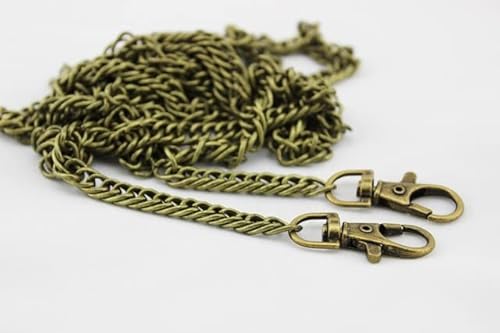 DINGMI 40–140 cm, 7 mm, Metall, Geldbörse, Kette, Riemen, Ersatz, Handtasche, Umhängetasche, Kette, Zubehör, hellgold/Silber/schwarz/Bronze von DINGMI