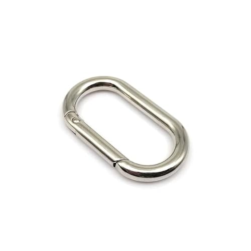DINGMI Ovaler Feder-O-Ring aus Metall, zu öffnende Ledertasche, Handtasche, Gürtelschnalle, Karabiner, Schlüssel, Hundekette, Schnappverschluss, Auslösehaken von DINGMI
