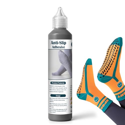 DINGSEN Sock Stop, Sockenstopper Flüssig, Sockenstopper für Wollsocken - 100 g Schwarz, Waschbar, Latexfrei, mit Präzisionsspitze, Socken Stopper Flüssigkeit für Erwachsene, Senioren & Haustiere von DINGSEN