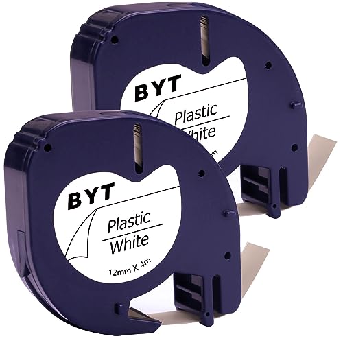 DINGYI 2 x Etikettenband Ersatz für LetraTag 91201 S0721630, kompatibel mit Letra Tag LT-100H LT100T, 12 mm x 4 m, Schwarz auf Weiß DINGYI 2 x Etikettenband Ersatz für LetraTag 91201 S0721630, kompatibel mit Letra Tag LT-100H LT100T, 12 mm x 4 m, Schwarz auf Weiß von DINGYI