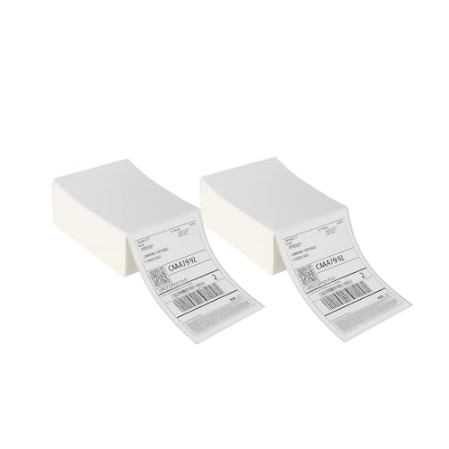 DINGYI 500 Thermo-Transportetiketten mit Perforationen, handelsübliches Druckpapier, kompatibel mit EBay, Amazon, UPS und den meisten Kurierunternehmen (1000 Etiketten) von DINGYI