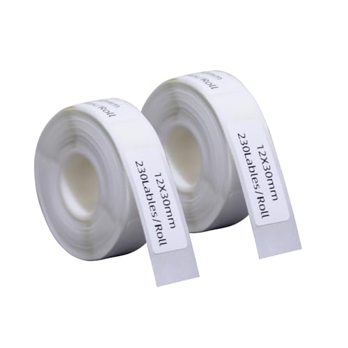 DINGYI D30 Etikettenband, kompatibel mit D30-Etiketten, weiß, selbstklebend, wasserdicht, 12 mm x 30 mm, 690 Etiketten, Thermodruckerpapier für Büro, 2 Rollen (2, 12 x 30 mm) DINGYI D30 Etikettenband, kompatibel mit D30-Etiketten, weiß, selbstklebend, wasserdicht, 12 mm x 30 mm, 690 Etiketten, Thermodruckerpapier für Büro, 2 Rollen (2, 12 x 30 mm) von DINGYI