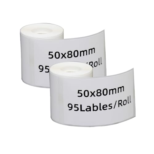 DINGYI M110/120 Druckeretiketten, 4 Rollen, weiß, selbstklebend, wasserdicht, 40 x 60 mm, 230 Etiketten, Thermodruckerpapier für Barcode, Einzelhandel, Zuhause, Büro, kleine Unternehmen (2, 50 mm x 80 DINGYI M110/120 Druckeretiketten, 4 Rollen, weiß, selbstklebend, wasserdicht, 40 x 60 mm, 230 Etiketten, Thermodruckerpapier für Barcode, Einzelhandel, Zuhause, Büro, kleine Unternehmen (2, 50 mm x 80 von DINGYI