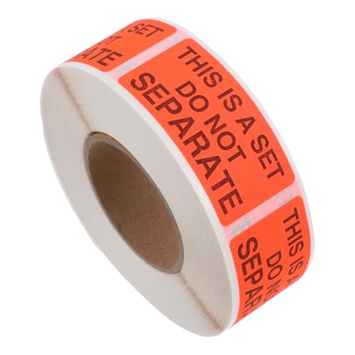 1 Rolle Roll Warnetiketten Nicht Trennen Fluoreszierend Rot Selbstklebend Verpackungsidentifikation Logistiketiketten für Sicheres Versenden von DINHEAROM