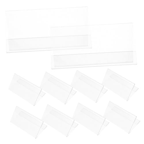 10Stücke Transparente V Förmige Namensschild Halter Doppelseitige Tischaufsteller für Schreibtisch für Konferenzen Meetings und Veranstaltungen von DINHEAROM