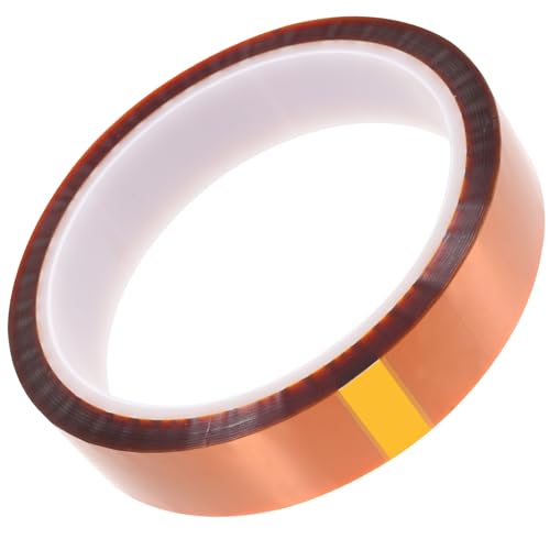 DINHEAROM 1 Rolle Hochtemperatur Klebeband Professionelles Isolierband für Elektronik Hitzebeständig Verschleißfest für Löten Verpackung und Abdichtung von DINHEAROM