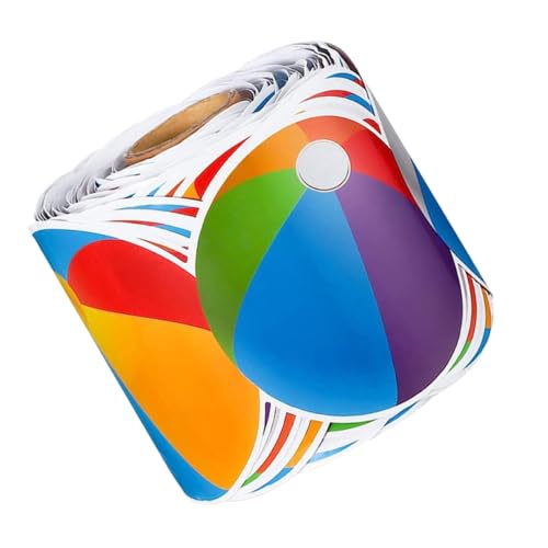 DINHEAROM 1 Rolle Strandballmuster Randaufkleber Abnehmbarer Randsticker für Pinnwände Tafelborder Bunte Dekoration für Klassenzimmer und Displays DINHEAROM 1 Rolle Strandballmuster Randaufkleber Abnehmbarer Randsticker für Pinnwände Tafelborder Bunte Dekoration für Klassenzimmer und Displays von DINHEAROM