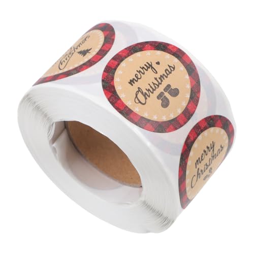 DINHEAROM 1 Rolle Weihnachtsaufkleber Kreative Selbstklebende Etiketten für Umschläge und Verpackungen um Festliche zu Schaffen und Einfach zu Entfernen von DINHEAROM