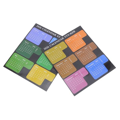 DINHEAROM 1 Satz Bunte Haftnotizen für Kalender Selbstklebende Planer Tabs für Notizbücher Journale und Monate Übersicht DINHEAROM 1 Satz Bunte Haftnotizen für Kalender Selbstklebende Planer Tabs für Notizbücher Journale und Monate Übersicht von DINHEAROM