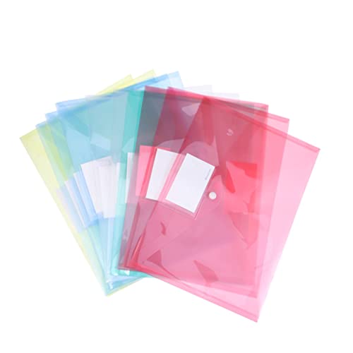DINHEAROM 10 Stück Dokumentenmappe Teilig Bunten Farben Transparente Aufbewahrungstaschen mit Druckknopf für Büro Zuhause und Geschäftsunterlagen Rot Gelb Grün Je DINHEAROM 10 Stück Dokumentenmappe Teilig Bunten Farben Transparente Aufbewahrungstaschen mit Druckknopf für Büro Zuhause und Geschäftsunterlagen Rot Gelb Grün Je von DINHEAROM