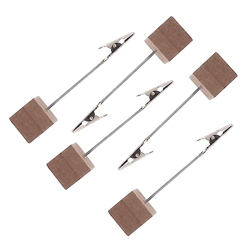 DINHEAROM 10 Stück Holz Notizklammern mit Dekorativem Design Praktische Memo Halter für Zuhause Stabile Notizen Clips aus Hochwertigem Holz für Kreative Dekorationen und DIY Projekte von DINHEAROM