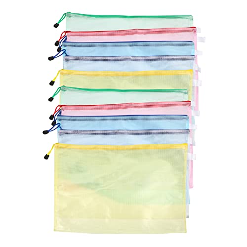 DINHEAROM 10 Stück Mesh Reißverschluss Dokumententasche Teiliges Tragbare Aufbewahrungstaschen für Schule und Büro Transparent Geeignet für Dokumente und Prüfungsunterlagen Zufällige Farbe DINHEAROM 10 Stück Mesh Reißverschluss Dokumententasche Teiliges Tragbare Aufbewahrungstaschen für Schule und Büro Transparent Geeignet für Dokumente und Prüfungsunterlagen Zufällige Farbe von DINHEAROM